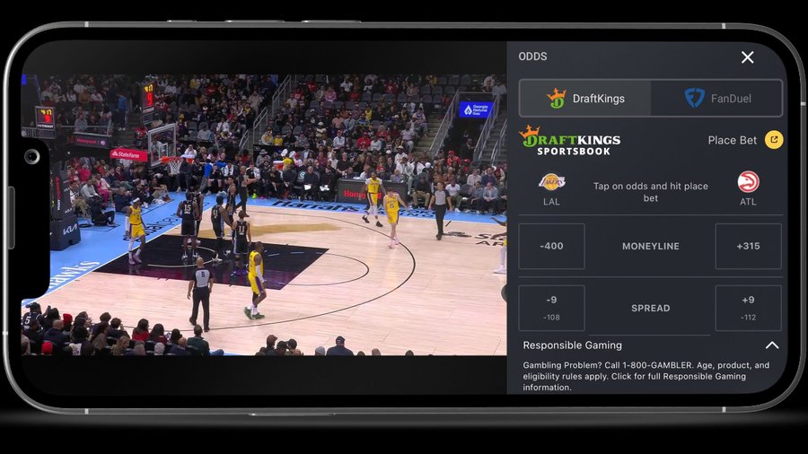 NBA已将实时盘口添加到转播中 用户可以一边看球一边买球